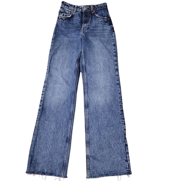 Zara High Rise Baggy Denim Jeans - Picture 1 of 6